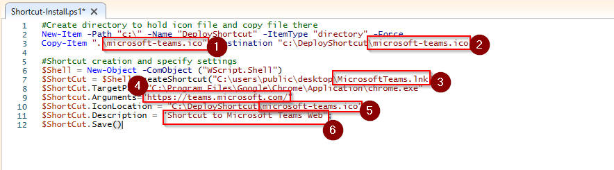 PowerShell script for shortcut uninstallation